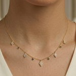0.90 Carat Londia Dancing Diamond Necklace in 14K Solid Gold