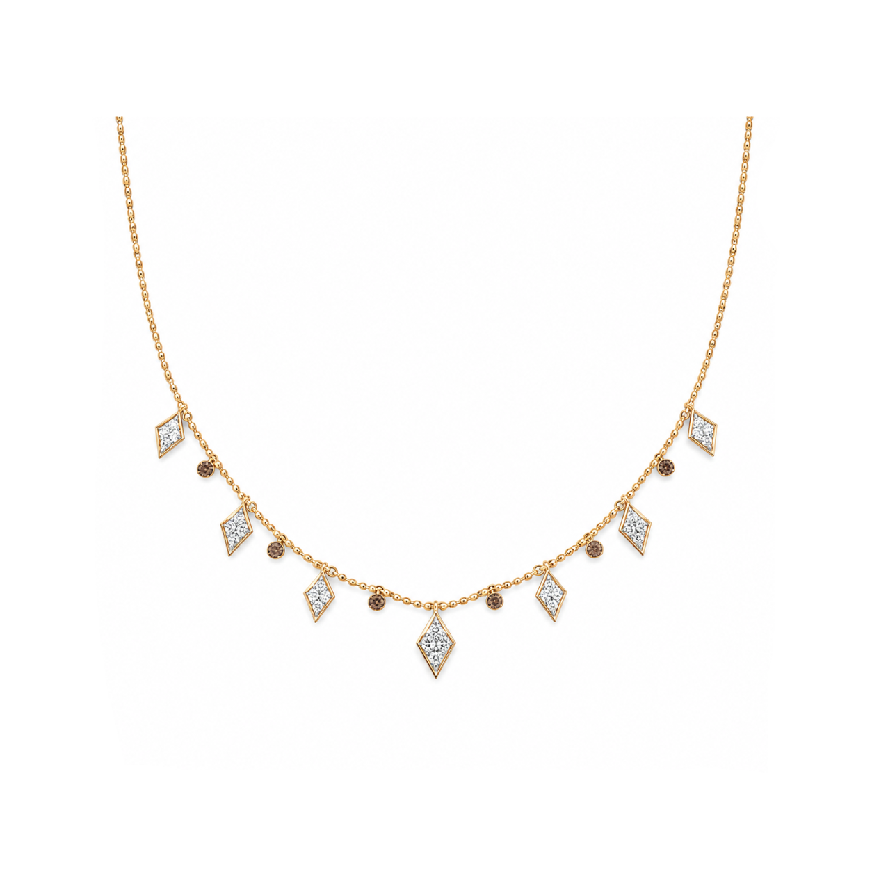 0.90 Carat Londia Dancing Diamond Necklace in 14K Solid Gold