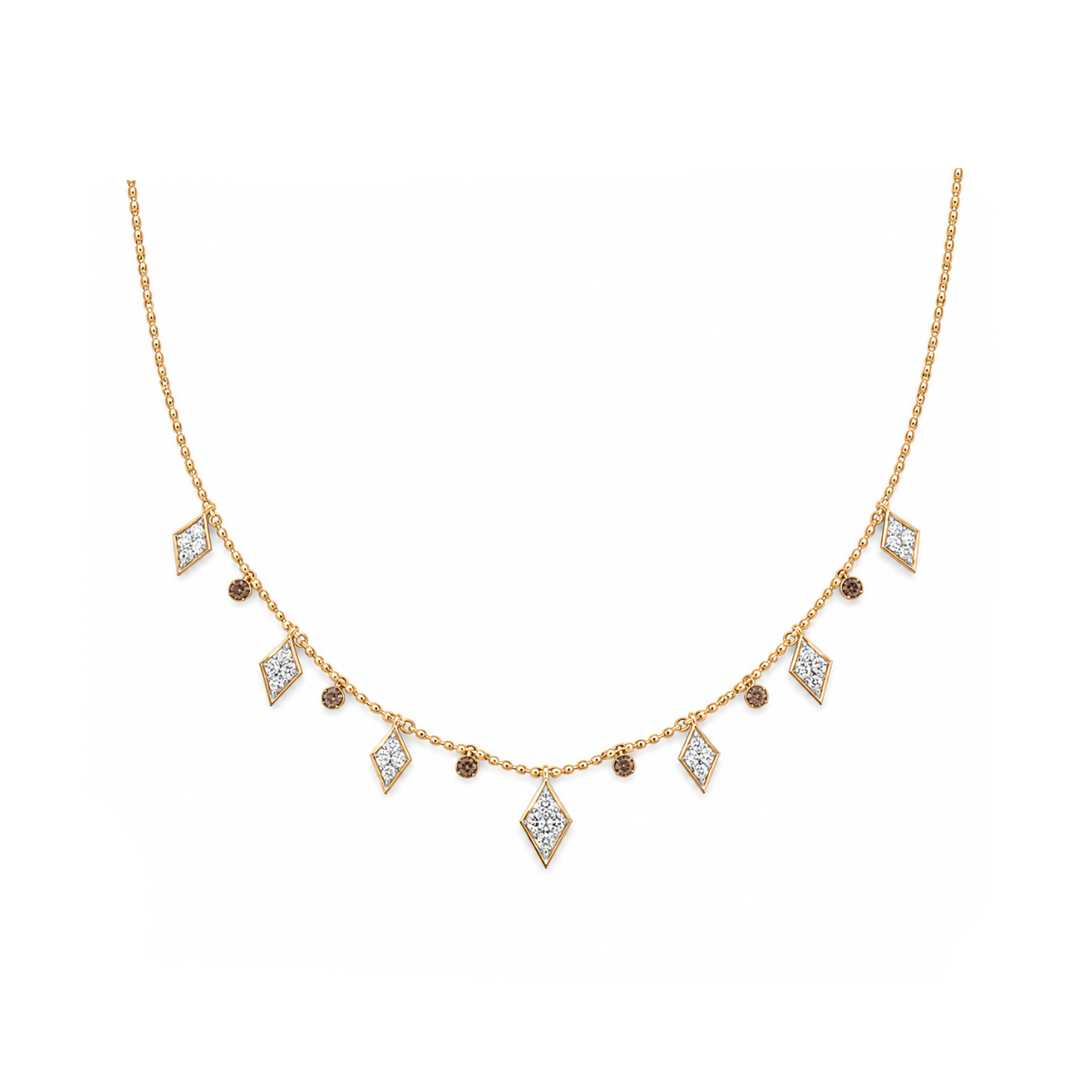 0.90 Carat Londia Dancing Diamond Necklace in 14K Solid Gold