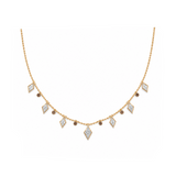 0.90 Carat Londia Dancing Diamond Necklace in 14K Solid Gold