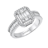 0.90 Carat Natural Diamond Baguette Design Diamond Ring | LONDIA