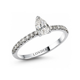 0.90 Carat Pear-Cut Solitaire Ring