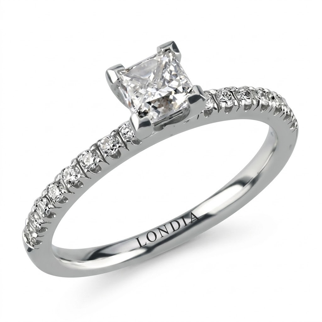 0.90 Ct. Natural Diamond Side-Stone Design Ring, 14K Gold