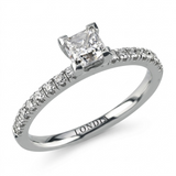 0.90 Ct. Natural Diamond Side-Stone Design Ring, 14K Gold
