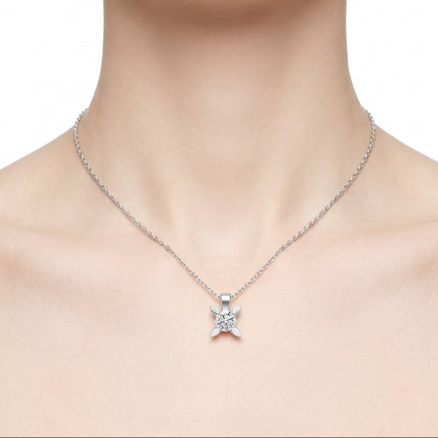 1.00 Ct Natural Diamond Londia Butterfly Design Solitaire Set in 18K Gold