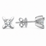 0.90 Ct Natural Diamond Londia Butterfly Design Solitaire Set in 14K Gold