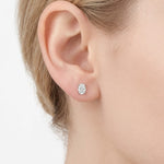Natural Diamond Oval Necklace & Earring Set
