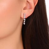 0.90 CTW Diamond Londia Lumis Design Bridal Earring 18k Fine Gold