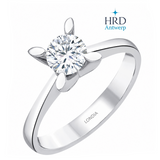 0.90 Carat F Color HRD Internationally Certified Butterfly Design Ring