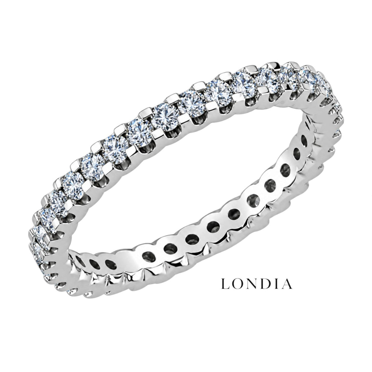 0.90 Carat F Color Natural Diamond Full Eternity Ring