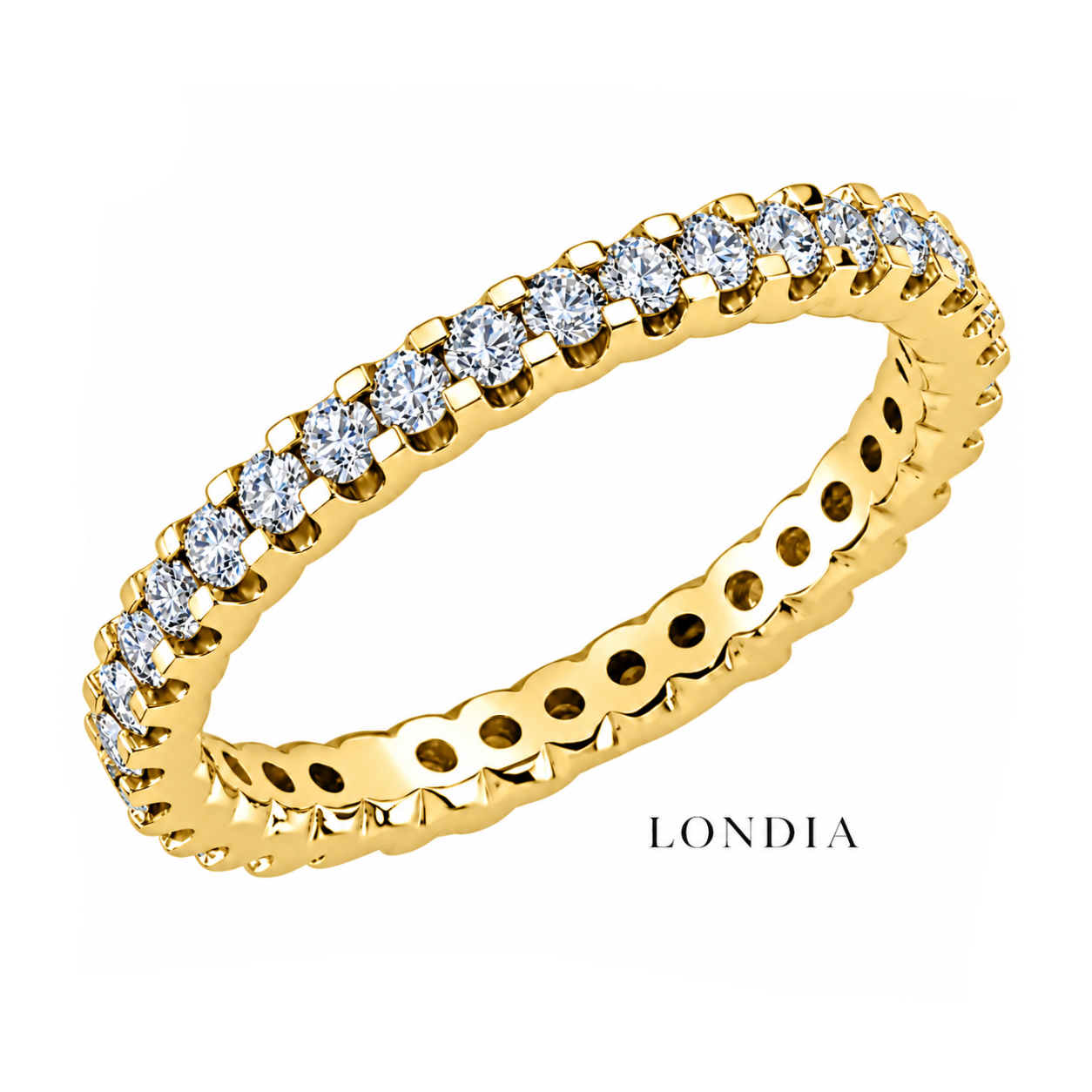 0.90 Carat F Color Natural Diamond Full Eternity Ring