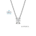0.90 Carat Natural Diamond HRD Certified Oval Solitaire Design Set