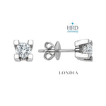 0.90 Ct. F Color Natural Diamond HRD Certified Valentine Solitaire Set