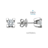 0.90 Ct. F Color Natural Diamond HRD Certified Valentine Solitaire Set