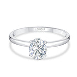 0.90 Ct. Natural Oval Diamond Solitaire Ring