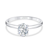 0.90 Ct. Natural Oval Diamond Solitaire Ring