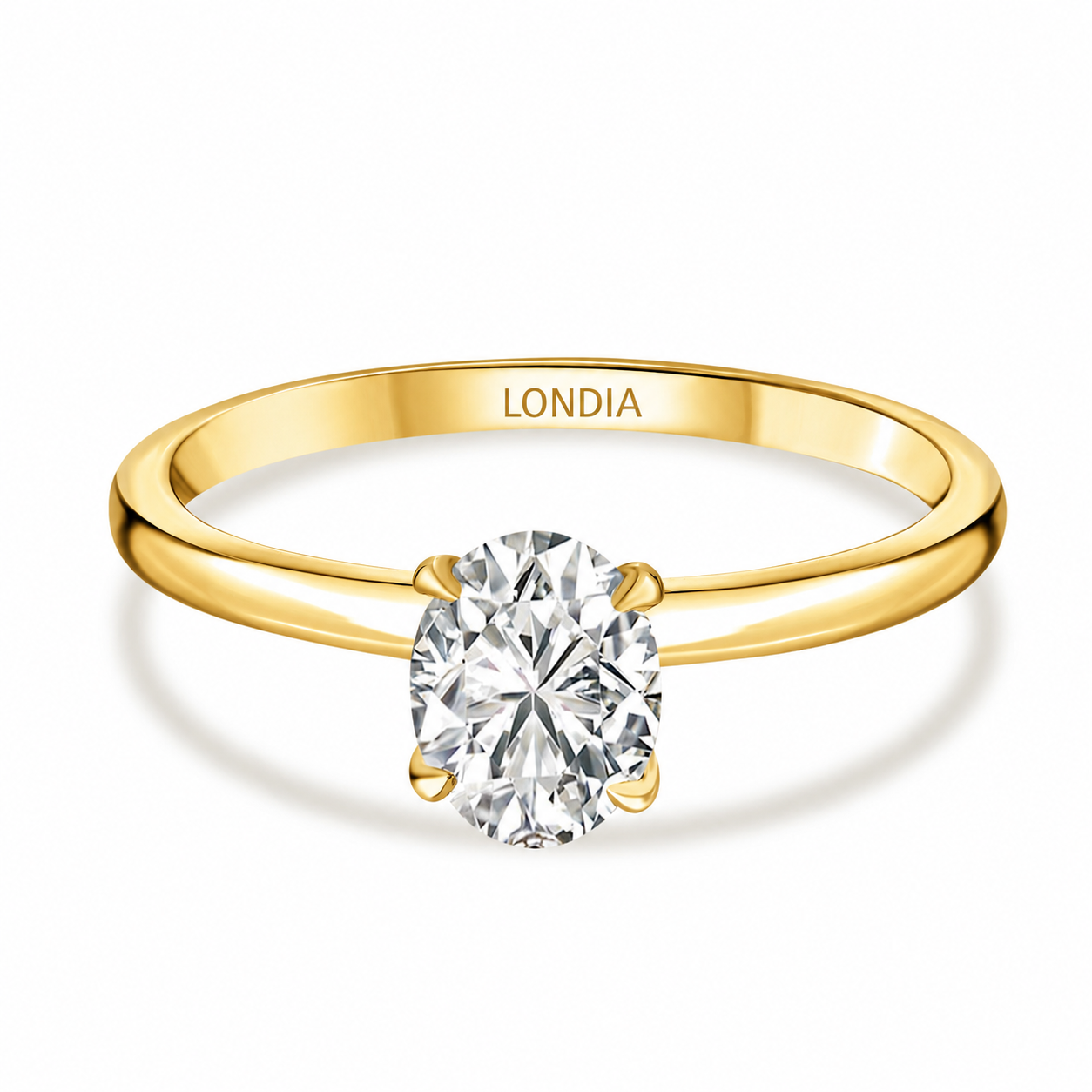 0.90 Ct. Natural Oval Diamond Solitaire Ring
