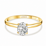 0.90 Ct. Natural Oval Diamond Solitaire Ring