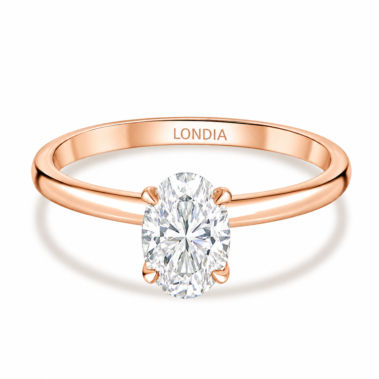 0.90 Ct. Natural Oval Diamond Solitaire Ring