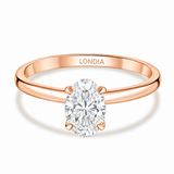 0.90 Ct. Natural Oval Diamond Solitaire Ring
