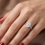 0.90 Ct. Natural Oval Diamond Solitaire Ring