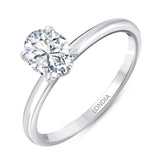 0.90 Ct. Natural Oval Diamond Solitaire Ring