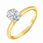 0.90 Ct. Natural Oval Diamond Solitaire Ring