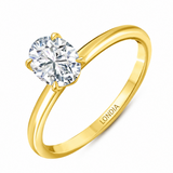 0.90 Ct. Natural Oval Diamond Solitaire Ring
