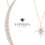 0.90 ct. Diamond Lunastar Design Necklace 14k Fine Gold