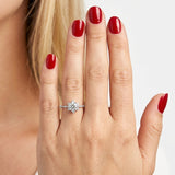 0.95 Carat Lotus Solitaire Ring