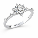 0.95 Carat Lotus Solitaire Ring