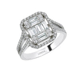 0.95 Carat Natural Diamond Baguette Design Diamond Ring | LONDIA