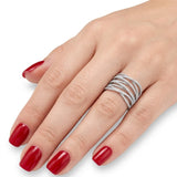 0.95 Carat Natural Diamond Line Design Ring | LONDIA
