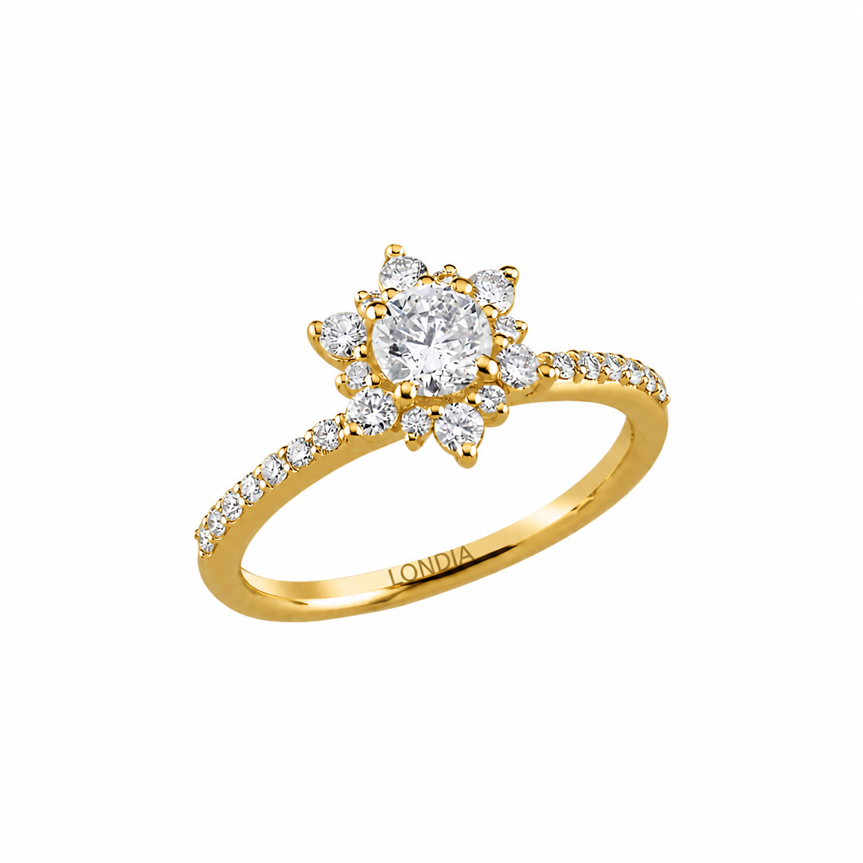 Natural Diamond Vintage Design “Lotus” Ring