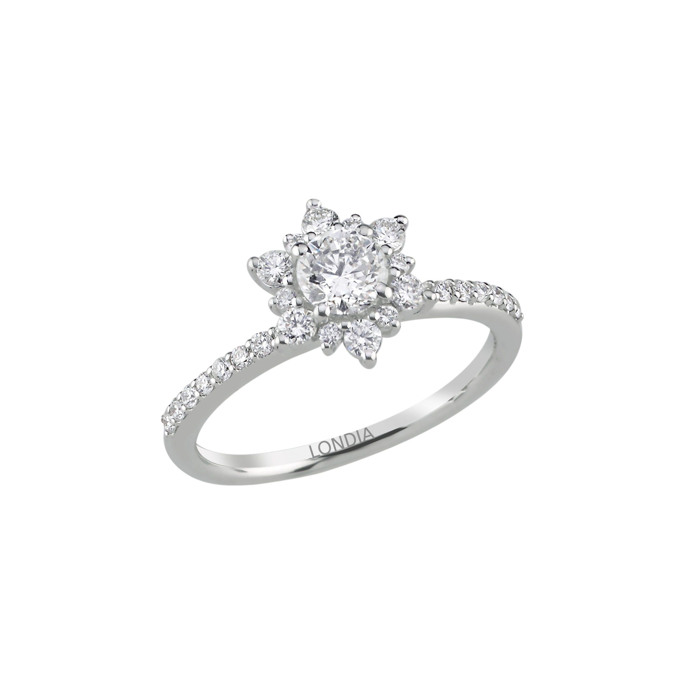 Natural Diamond Vintage Design “Lotus” Ring