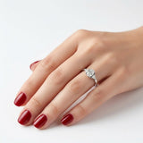 0.95 Ct. Natural Oval Diamond Side Stone Ring, 14K Gold