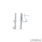 0.95 CTW Diamond Londia Lumera Design Bridal Earring 18k Fine Gold