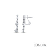 0.95 CTW Diamond Londia Lumera Design Bridal Earring 18k Fine Gold
