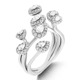 0.95 Ct. Natural Diamond Bold Design Ring in 18K Gold