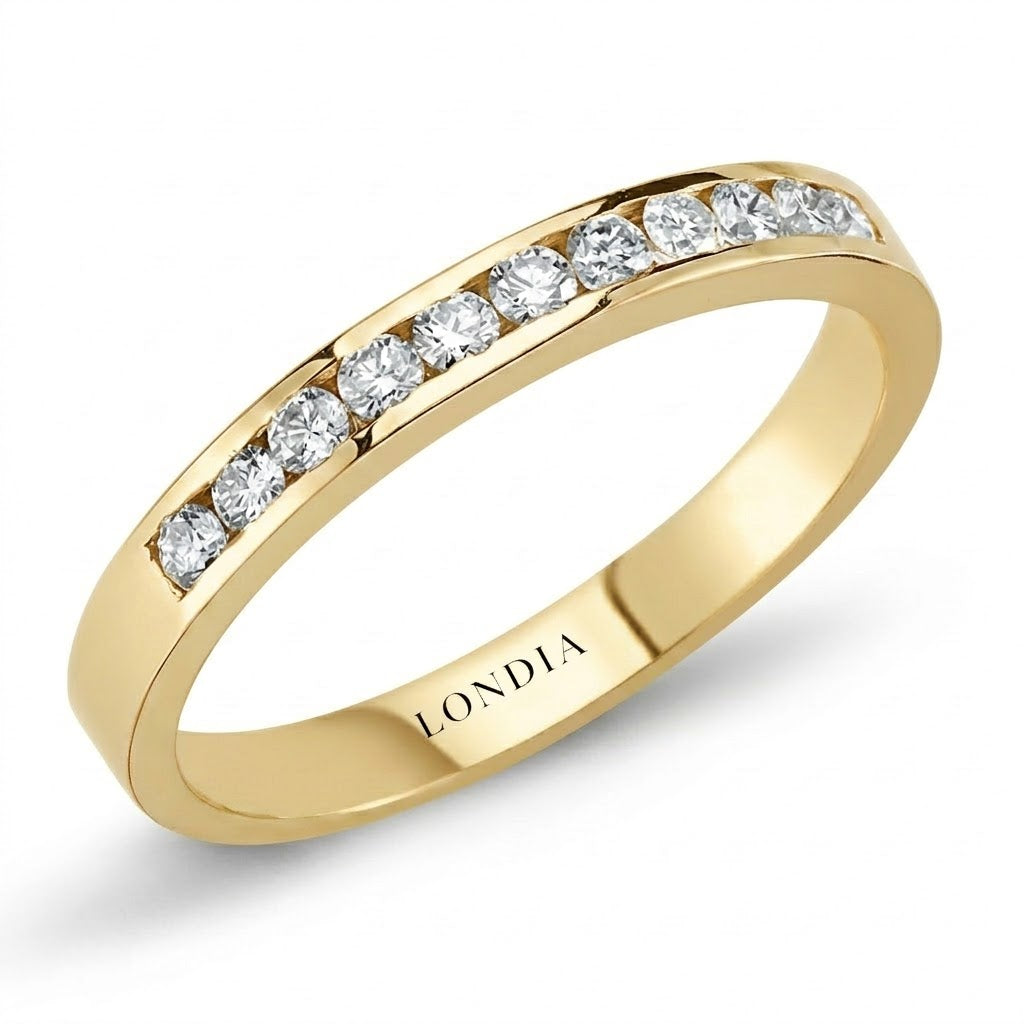 0.25 Carat Diamond Half Eternity Ring in 18K Gold