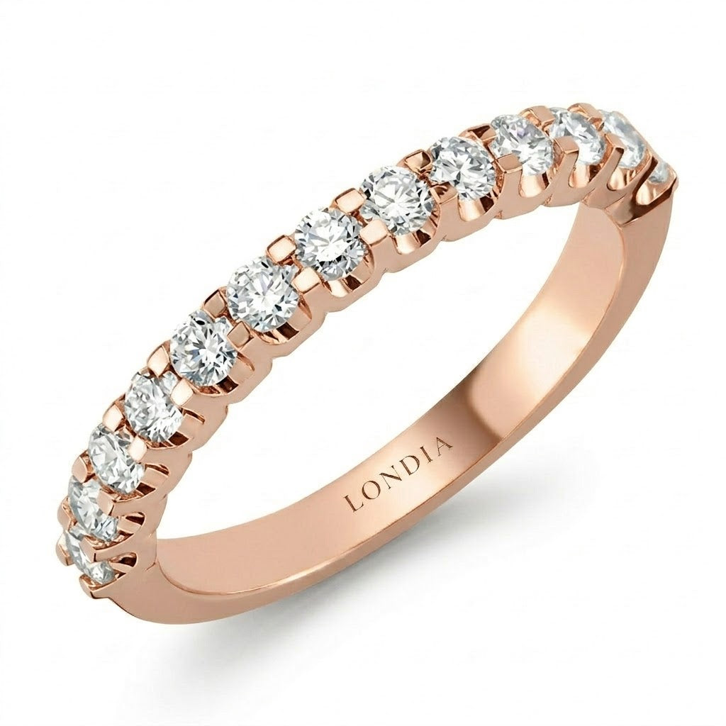0.60 Carat Diamond Half Eternity Ring in 18K Gold