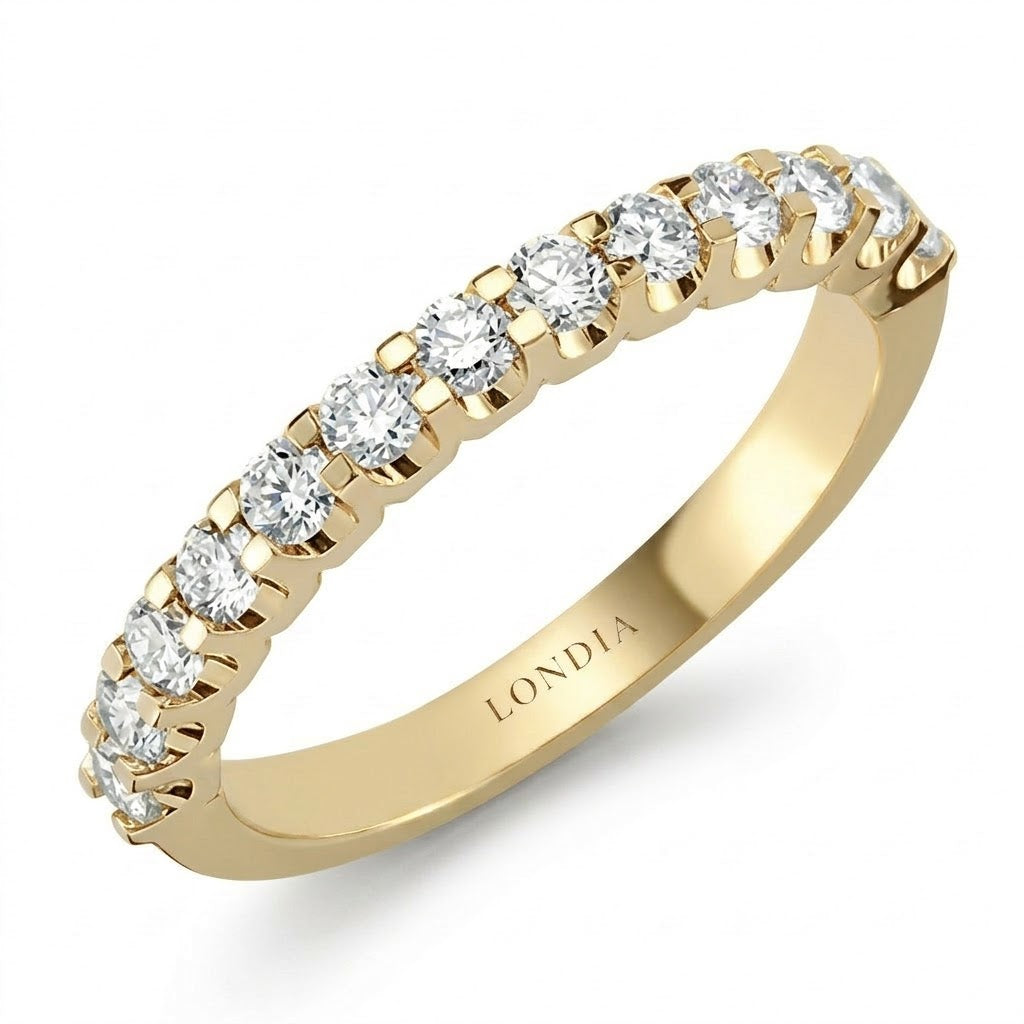 0.60 Carat Diamond Half Eternity Ring in 18K Gold