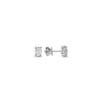 Natural Diamond Oval Earrings