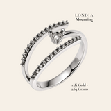 0.30 Ct. Side Stone Design Ring Mounting 14K Gold