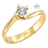 0.30 Ct. F Color HRD Certified Valentine Design Solitaire Ring