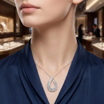 1.00 Carat Diamond Designer Necklace in 18K Solid Gold