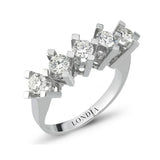 1.00 Carat Diamond “Valentine” Five-Stone Ring in 14K Gold