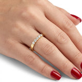 0,30 Carat F Color Natural Diamond Five-Stone Ring