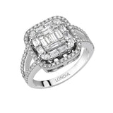 1.00 Carat Natural Diamond Baguette Design Diamond Ring | LONDIA