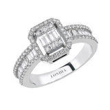 1.00 Carat Natural Diamond Baguette Design Diamond Ring | LONDIA